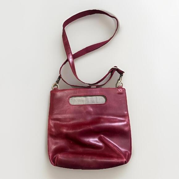 S-Zone Women Vintage Genuine Leather Crossbody Distressed Top Handle Bag